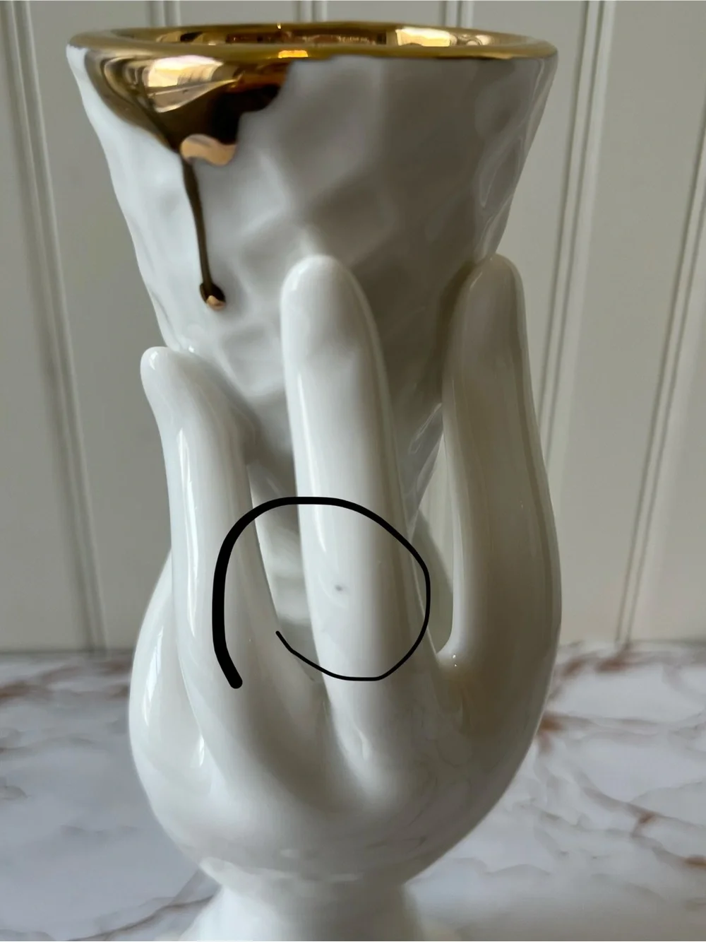 Jonathan Adler Gilded I-Scream Vase – New with Tags